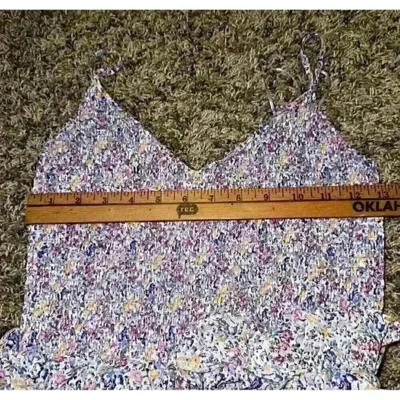 Meraki Tiered Floral Chiffon Dress Ruffles NWT Size Medium - Picture 7 of 7